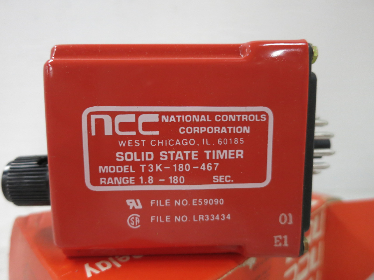 NEW NCC T3K-00180-467 Time Delay Relay 24V 1.8-180 Sec Plug-In National Controls (DW8772-3)
