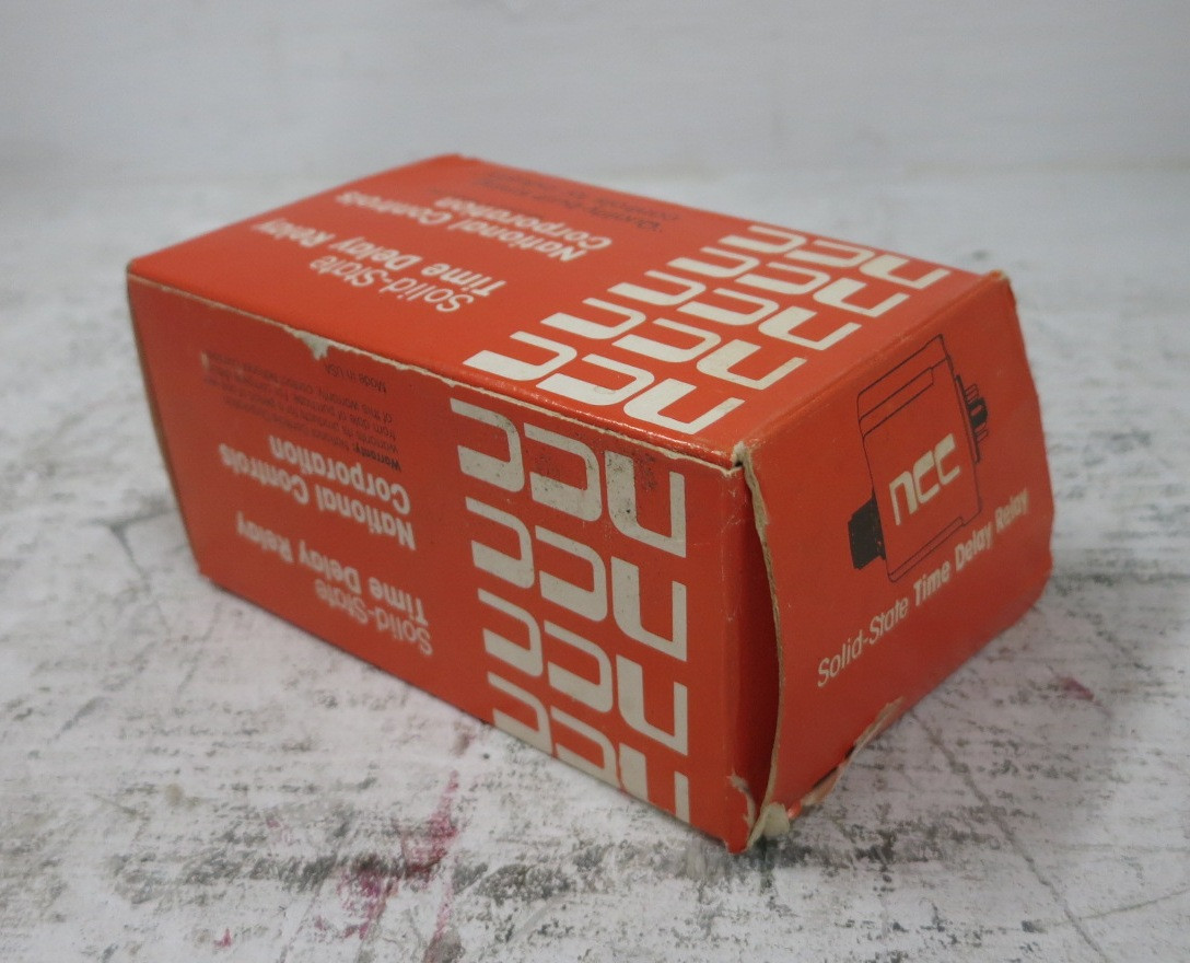 NEW NCC T3K-00180-467 Time Delay Relay 24V 1.8-180 Sec Plug-In National Controls (DW8772-3)