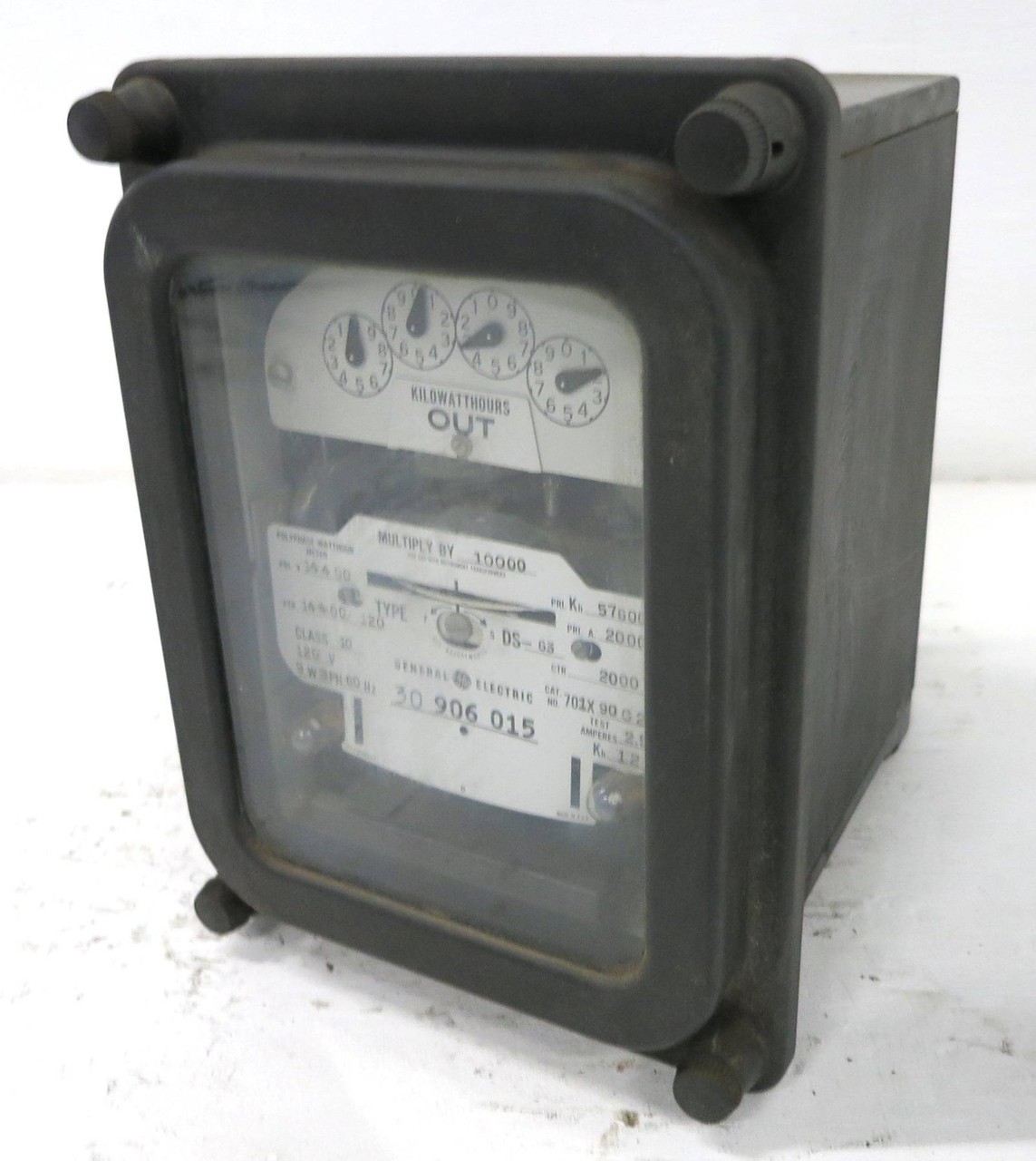Image of GE 701X90G233 Polyphase Watthour Meter Type DS-63 120V 3W 3PH 14400 57600