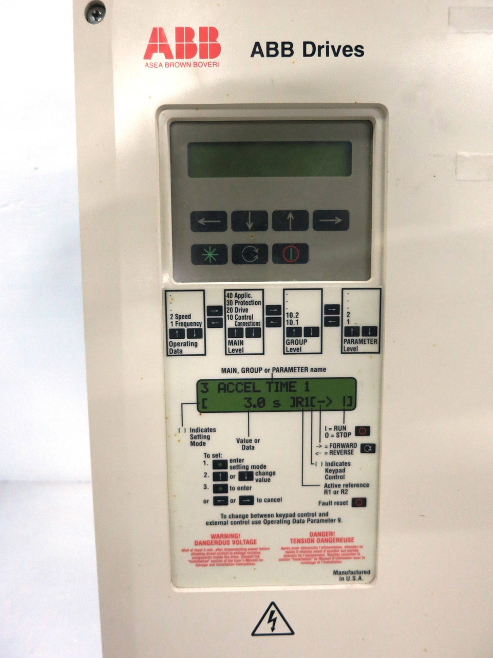 ABB ACS501-060-4-00P5 75HP ACS 500 AC VS Drive 480V 3PH 77A 96A 60HP 75 HP (DW1863-R1-1)