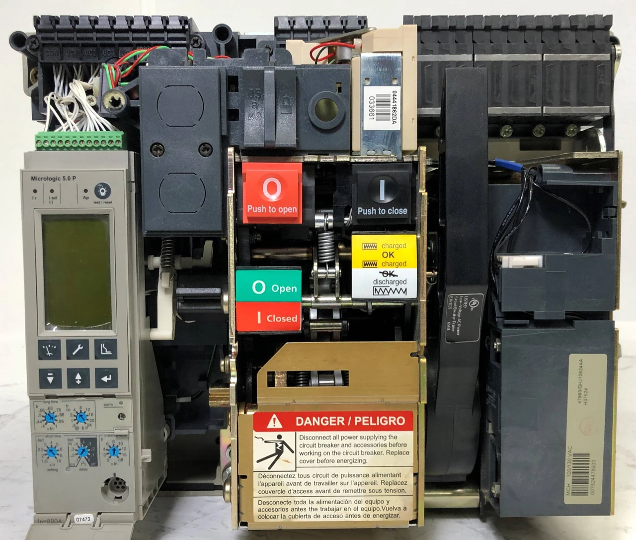 Square D NW08H2 800A MasterPact EO Breaker LSI 800 Amp 5.0P Trip Shunt & Fingers (EM3881-R1-2)
