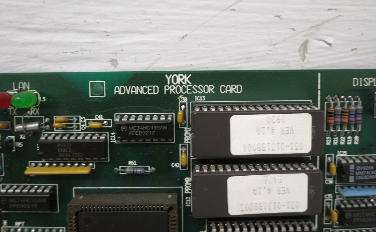 York 031-01089-00 Advanced Processor Card Chiller Control Board 031-01089-000 (DW8768-1)