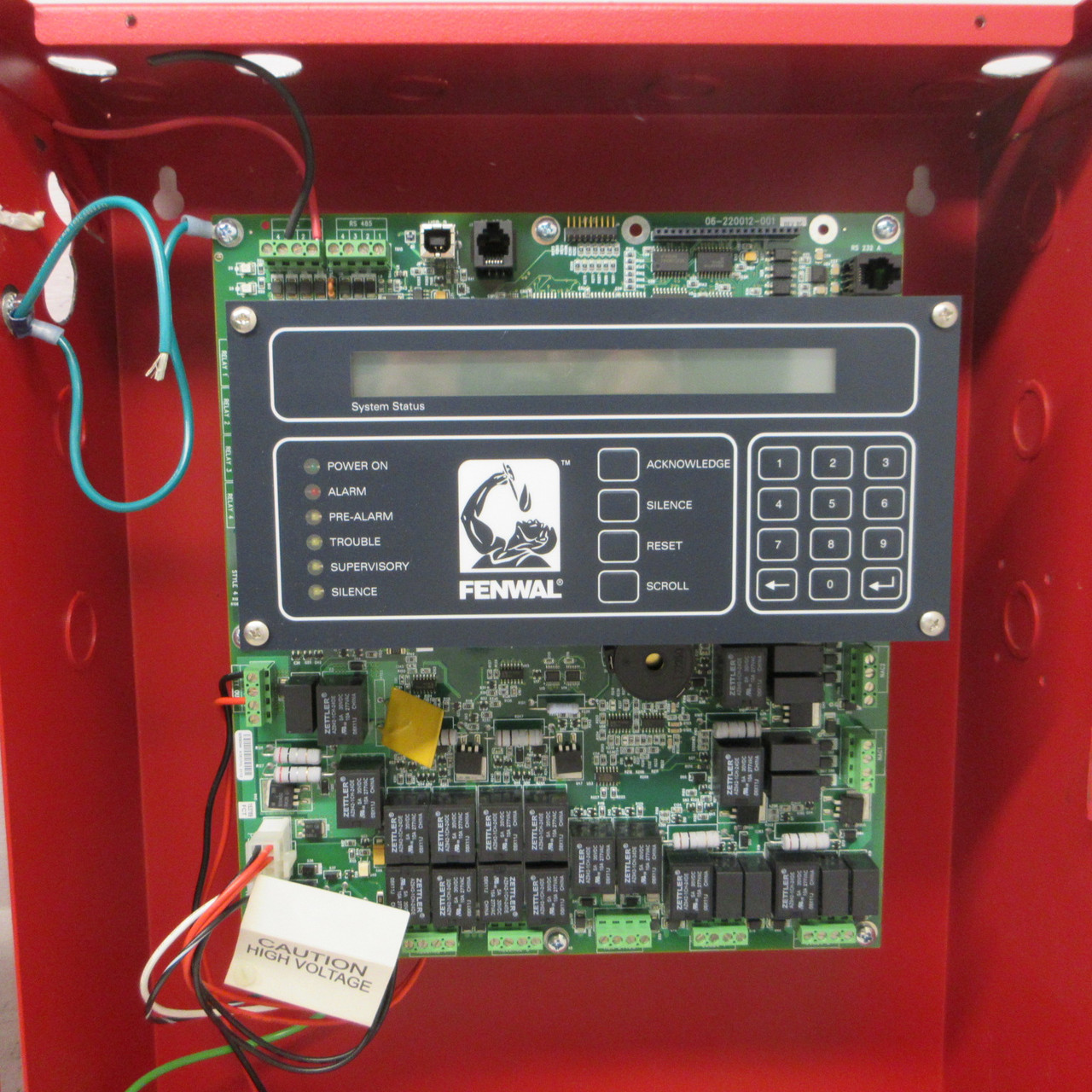 Fenwal Fenwalnet 6000 Red Fire Alarm Control Unit 74-600000-510 120VAC (NO KEY) (AH1864-1)