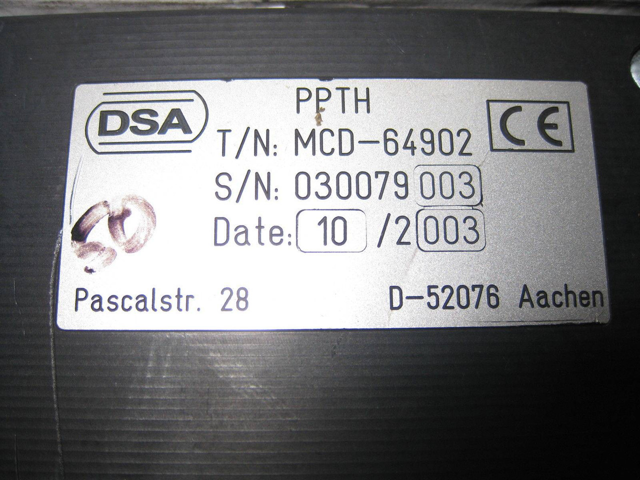 DSA PPTH MCD-64902 D-52076 Diagnostic Portable Test Scanner MCD64902 Barcode (EBI1199-2)