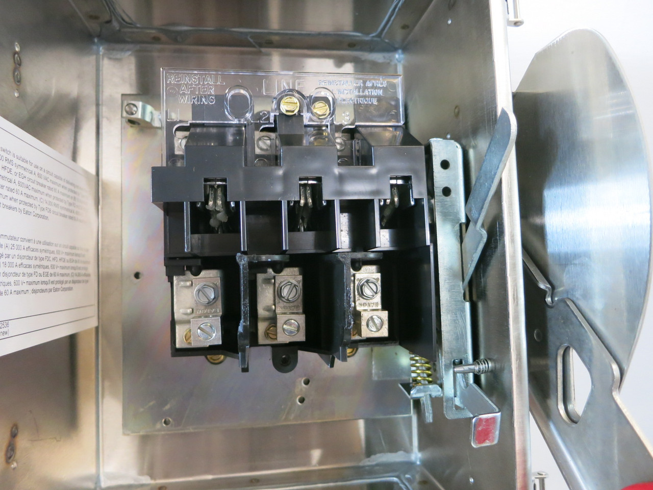 NEW Eaton DH361UWK 30A 600V Non-Fusible Disconnect Switch 30 Amp 4, 4X Stainless (DW8875-2)