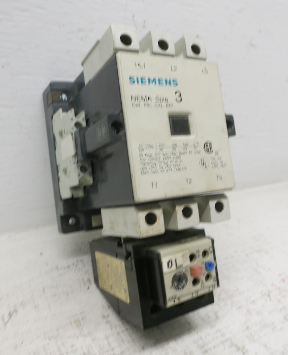 Image of Siemens CXL-EO Size 3 Motor Starter 120V Coil 3UA5800-2P Overload 50-63A 50 HP