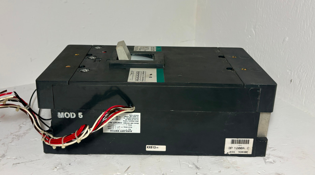 GE TKC361200M 1200A Mag-Break Circuit Breaker Green Label Aux Shunt 3P 1200 Amp (EM6034-1)