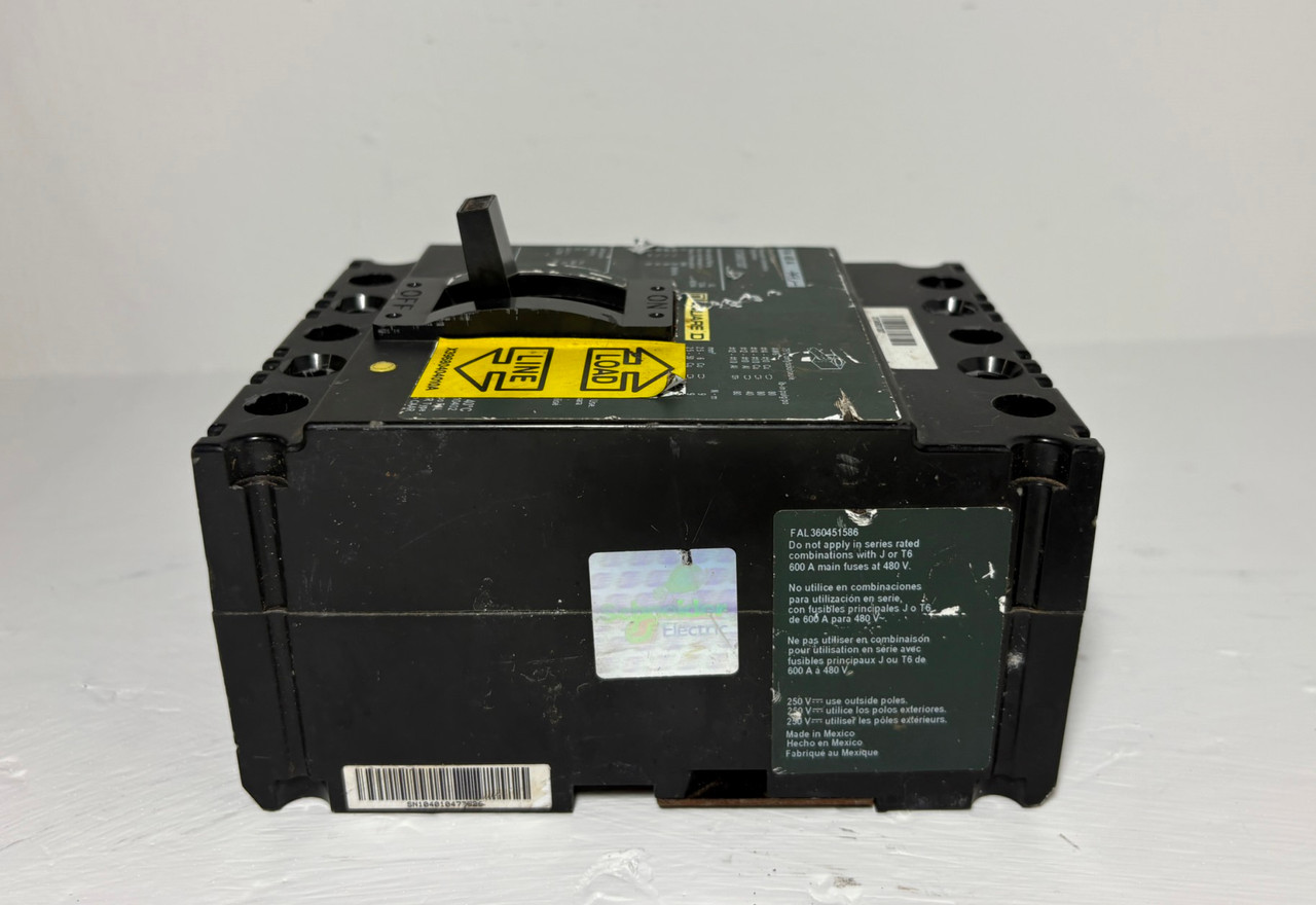 Square D X1345031307 45A Circuit Breaker Green Label 3P 600V FA 45 A FAL 45 Amp (EM6040-1)