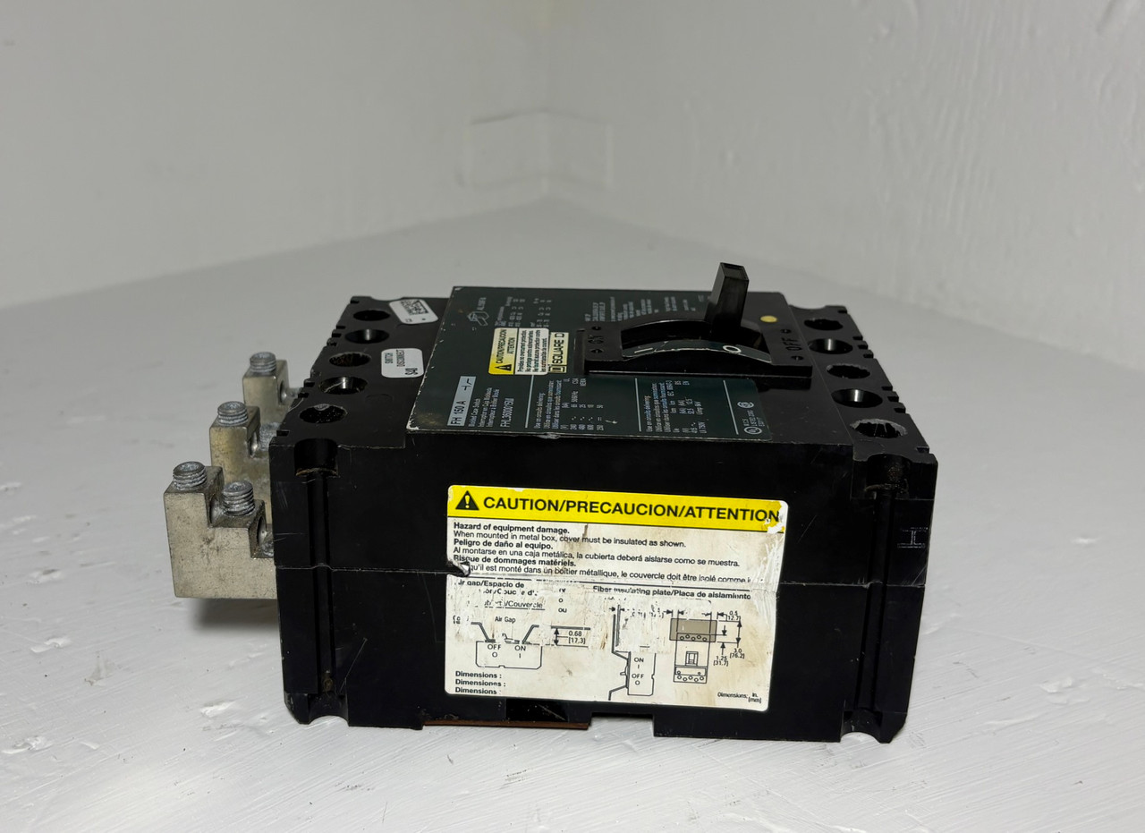 Square D FHL3600015M 150A Molded Case Switch Green Label 600V 150 Amp FH 150 A (EM6041-1)
