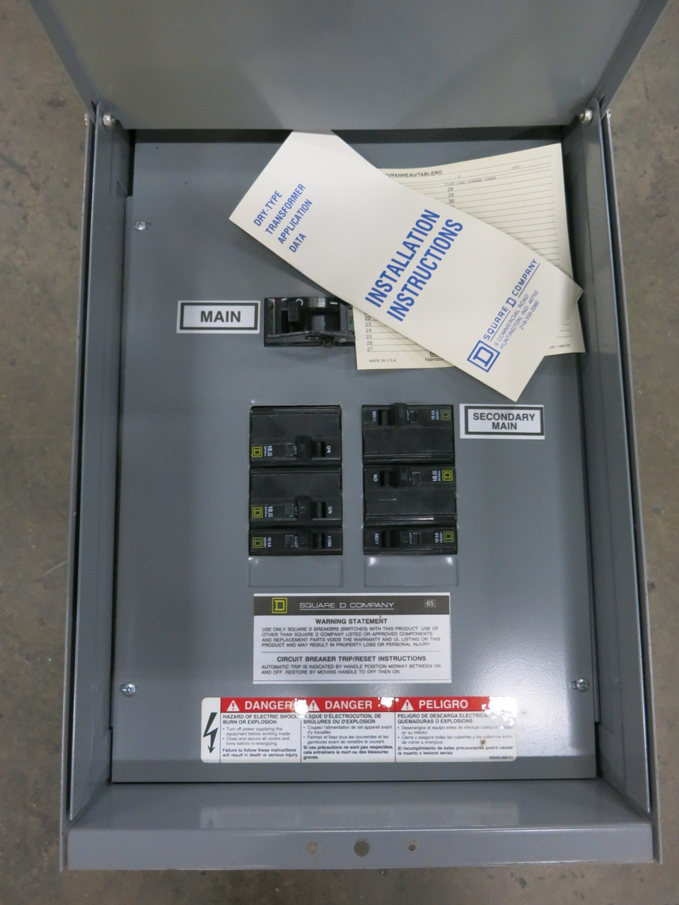 NEW Square D MPZ 10 kVA 208/240 - 120/240 V 1PH Mini Power-Zone Transformer 3R (DW8972-1)