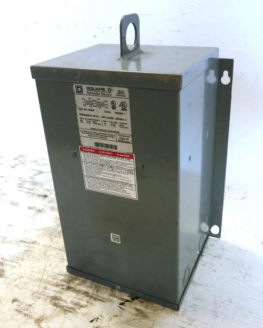 Image of Square D 3S43F 3 kVA 120x240 to 12/24 V 1PH Buck Boost Transformer 120 240 3R