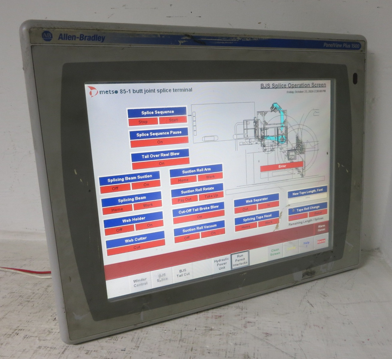 Image of Allen Bradley 2711P-T15C4B2 PanelView Plus 1500 Terminal PLC 2711P-RP Touch HMI