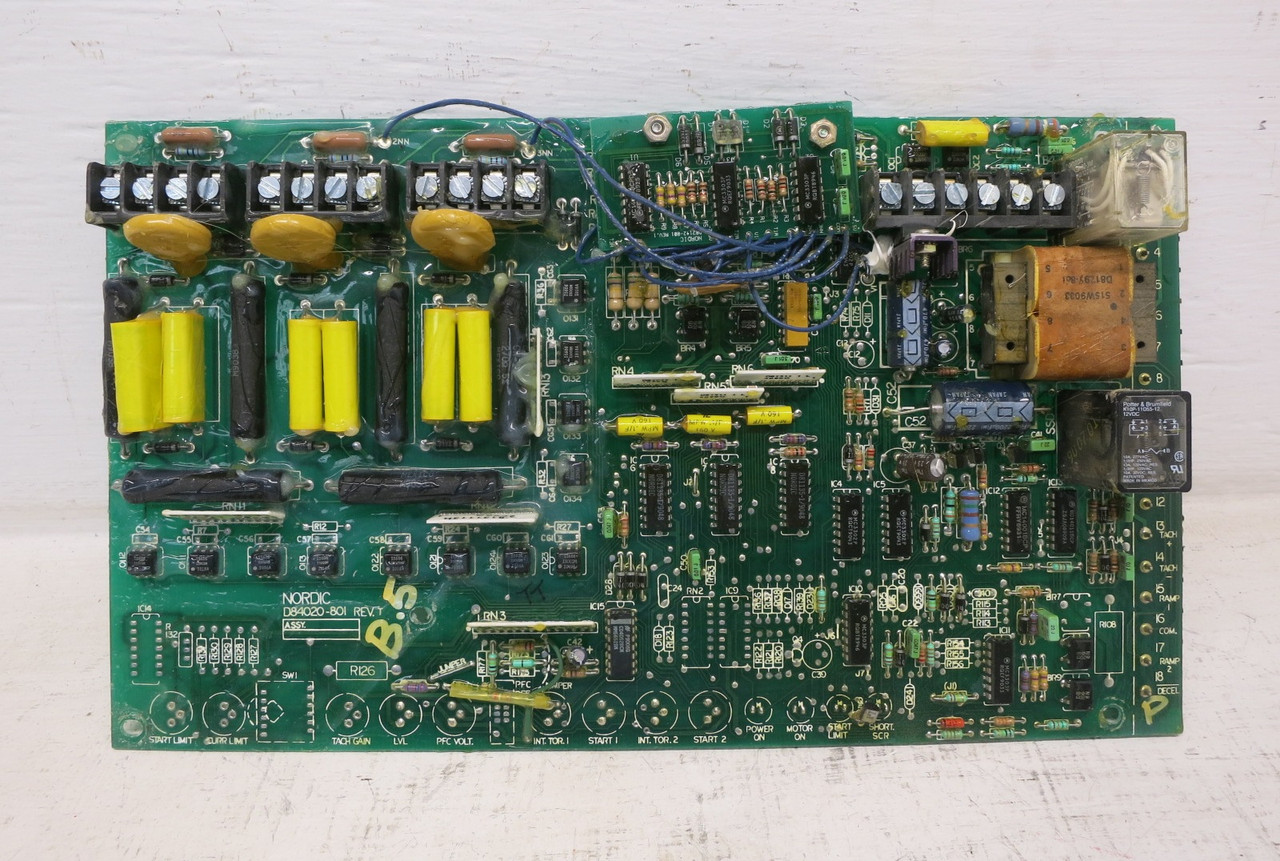 Nordic D84020-801 Rev T Soft Start Control Board Motor Controller Starter PCB (DW8988-1)