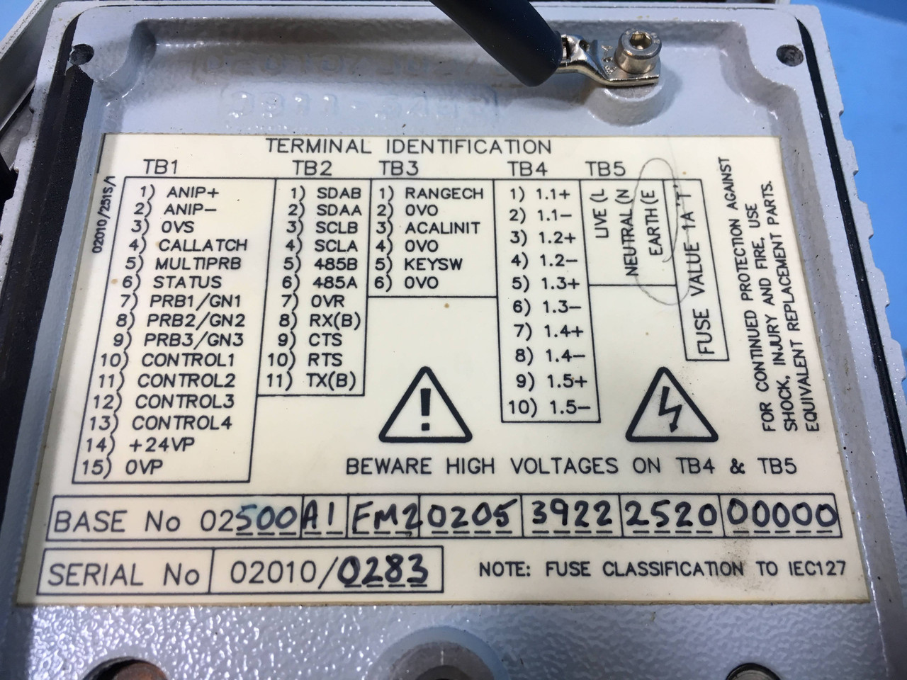Servomex Series 2010 Controller 2500A1FM2 20 mA 115V Monitor (EBI3621-1)