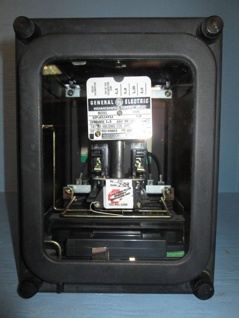 General Electric 12PJC11AV1A Instantaneous Current Relay PJC 60Hz GE Instant 25 (EBI2043-6)