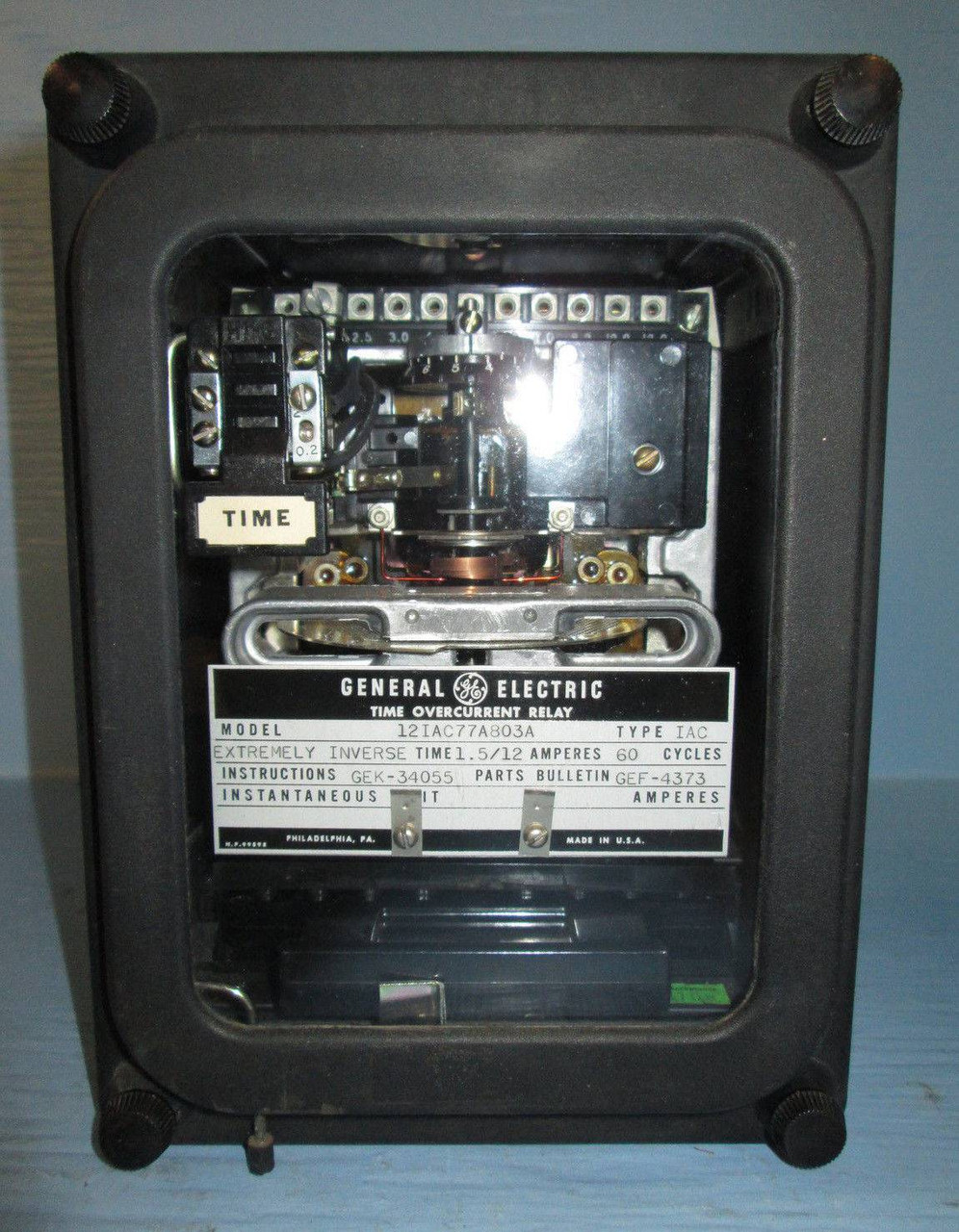 General Electric 12IAC77A803A Very Inverse Time Overcurrent Relay IAC GE 1.2/12A (EBI2026-3)