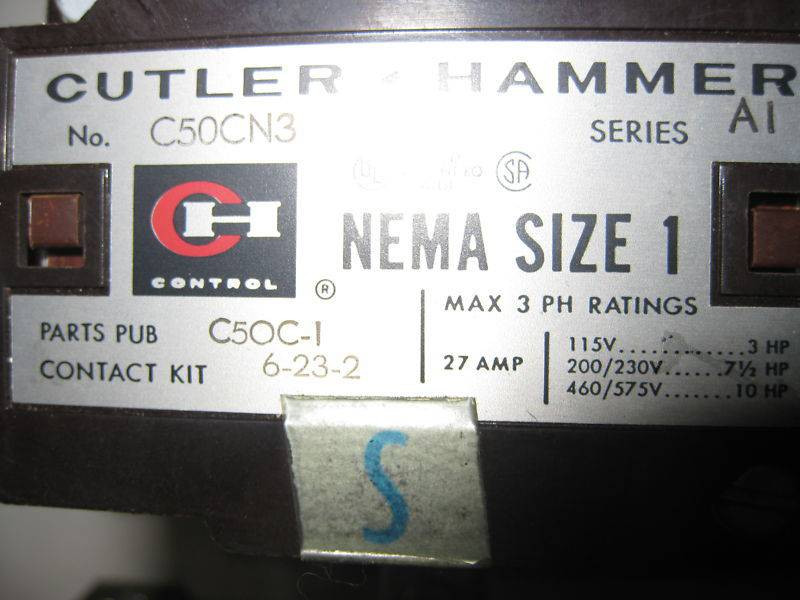 Cutler Hammer F10 Unitrol Size 0 & Size 1 Reversing Contactor 24" MCC Bucket (EBI1103-1)