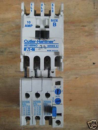 Image of Cutler Hammer AE16BNO Starter 10 Amp Size B 3 Pole Series A1 AE16BN0