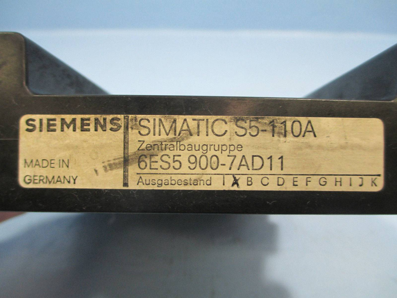 Siemens Simatic PLC S5-110 6ES5 900-7AD11 CPU Module S5110 6ES5900-7AD11 (EBI3935-8)