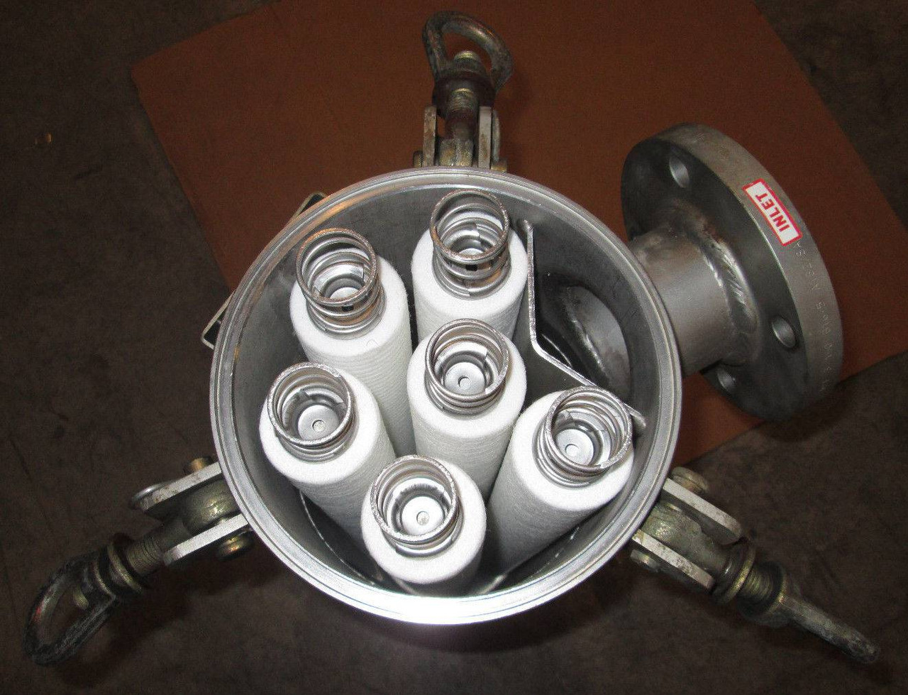 Parker 201FV PSI 3" I/O 316L SS Filter Pot Stainless Steel Cartridge Bag Vessel (EBI3263-2)