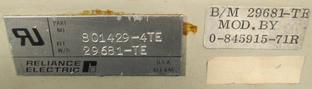Reliance Electric 801429-4TE VS Power Module PLC 29681-TE 0-845915-71R (EBI3498-5)