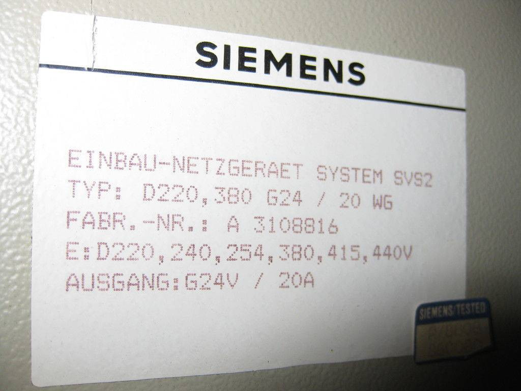 Siemens Sinumerik 6EV1362-5BK00 Power Supply Module 24V (EBI3949-2)