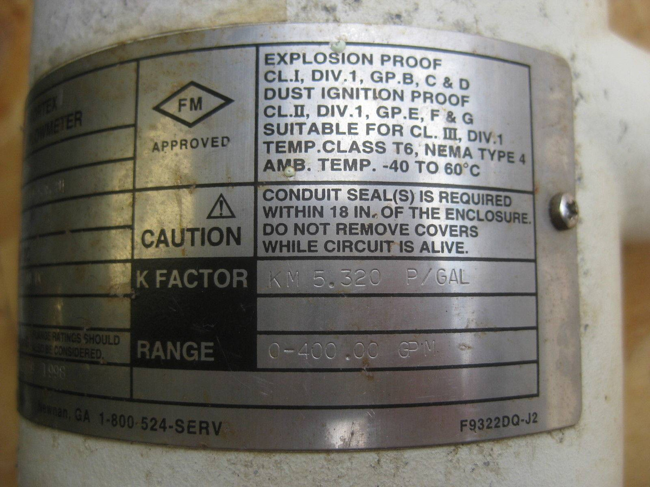 Yokogawa YF110-AAUB1A-S3S3*E Vortex Flowmeter Transmitter 1440 PSI Yewflo YF110 (EBI5417-5)