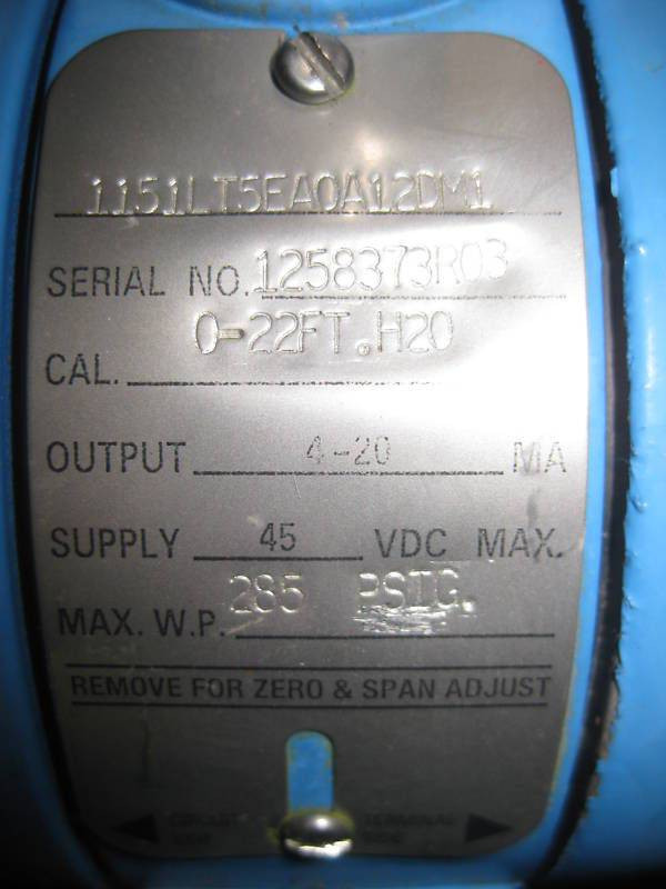 Rosemount 1151LT5EA0A12DM1 Liquid Level Pressure Transmitter 1151-LT5EA0A12DM1 (EBI3556-3)