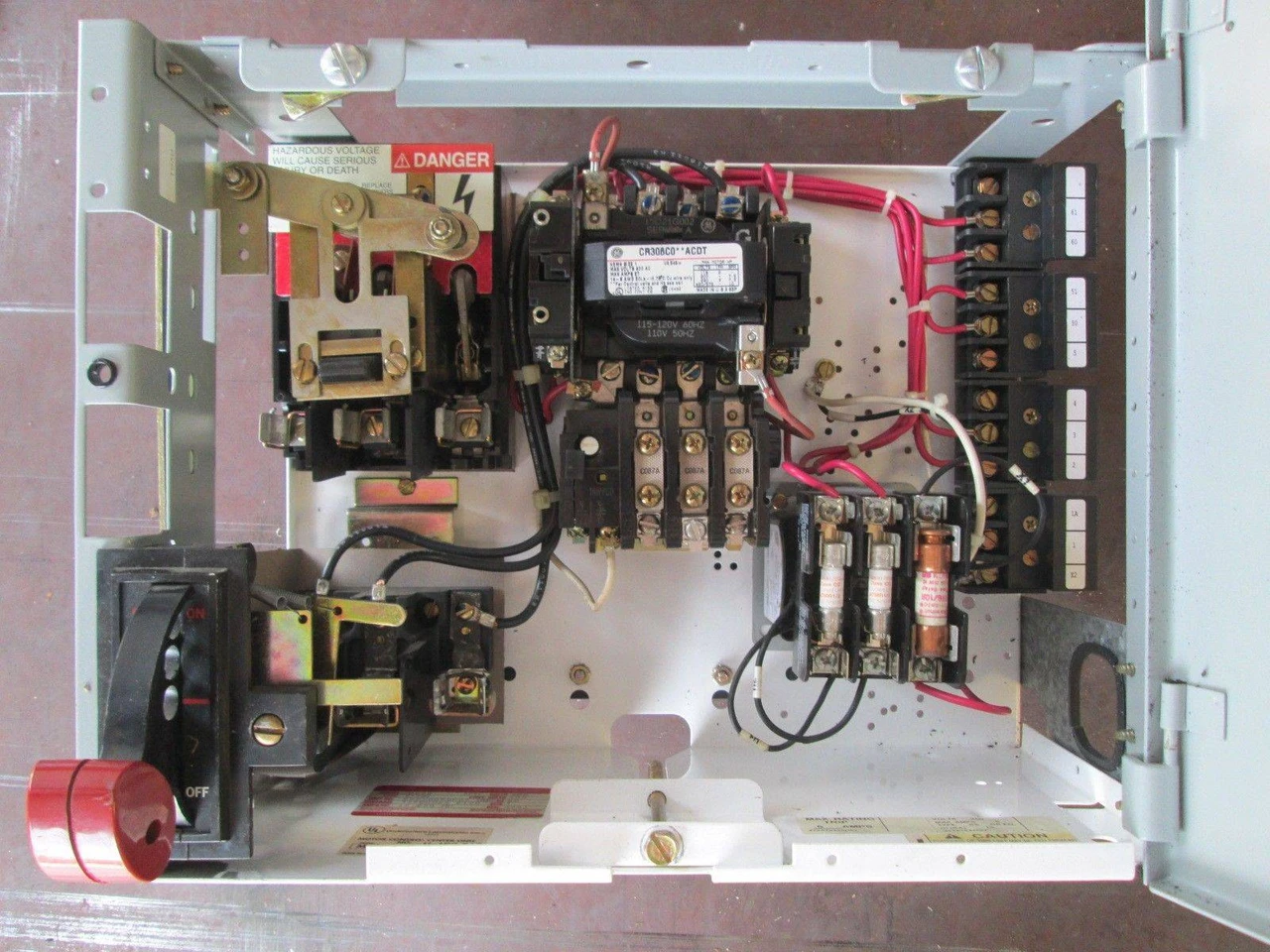 Image of GE 8000 Size 1 Starter 30A Fusible 12" MCC Bucket Motor Control 30 Amp 7700+