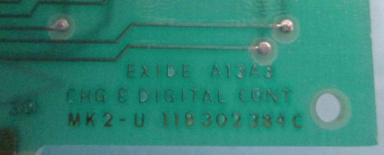 Exide A13A3 CHG & Digital Cont PLC MK 2-U 118 302 384 C Module Circuit Board (EBI1283-10)