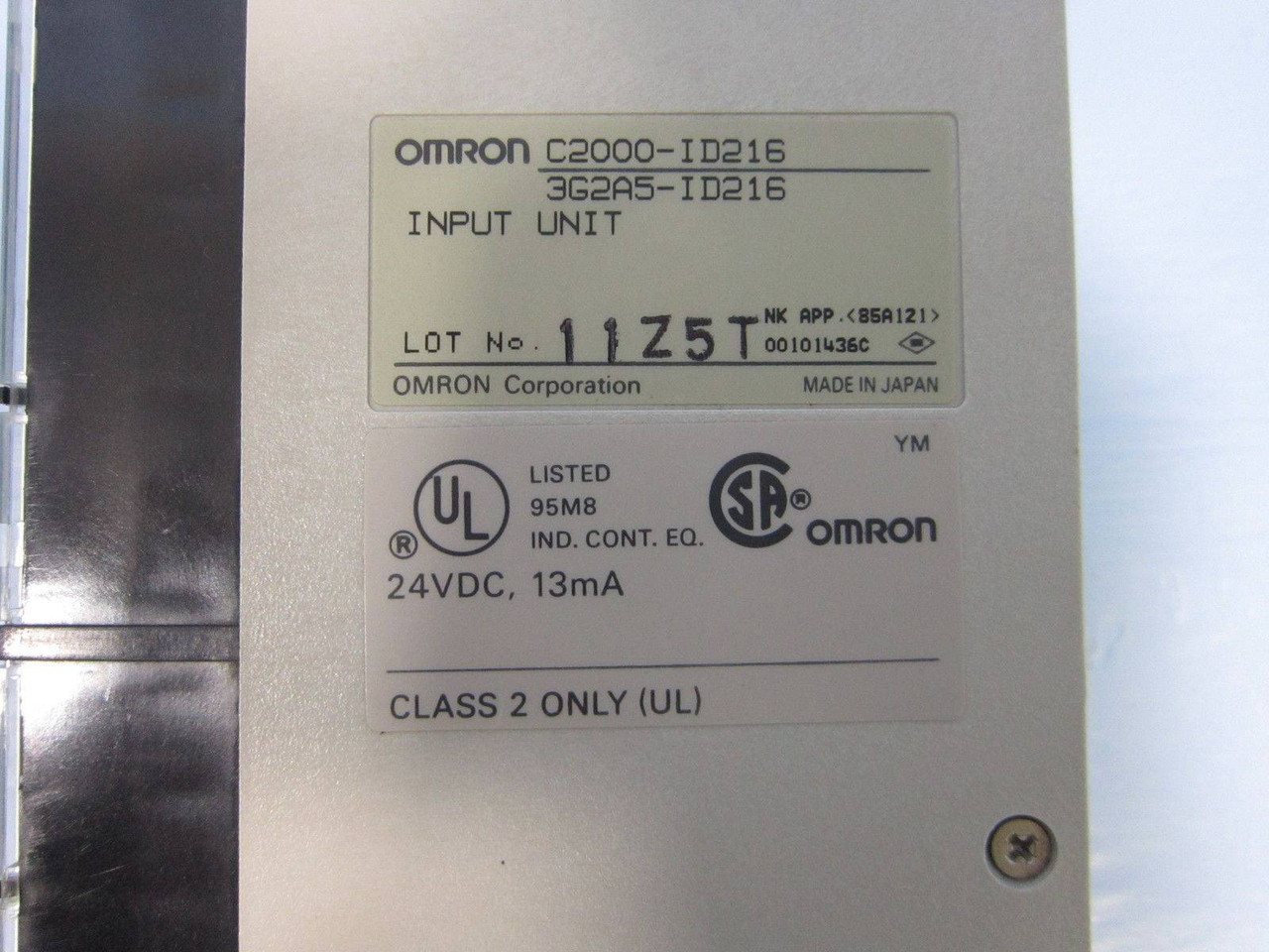 Omron C2000-ID216 Input Unit 3G2A5-ID216 C2000ID216 3G2A5ID216 (EBI3169-1)