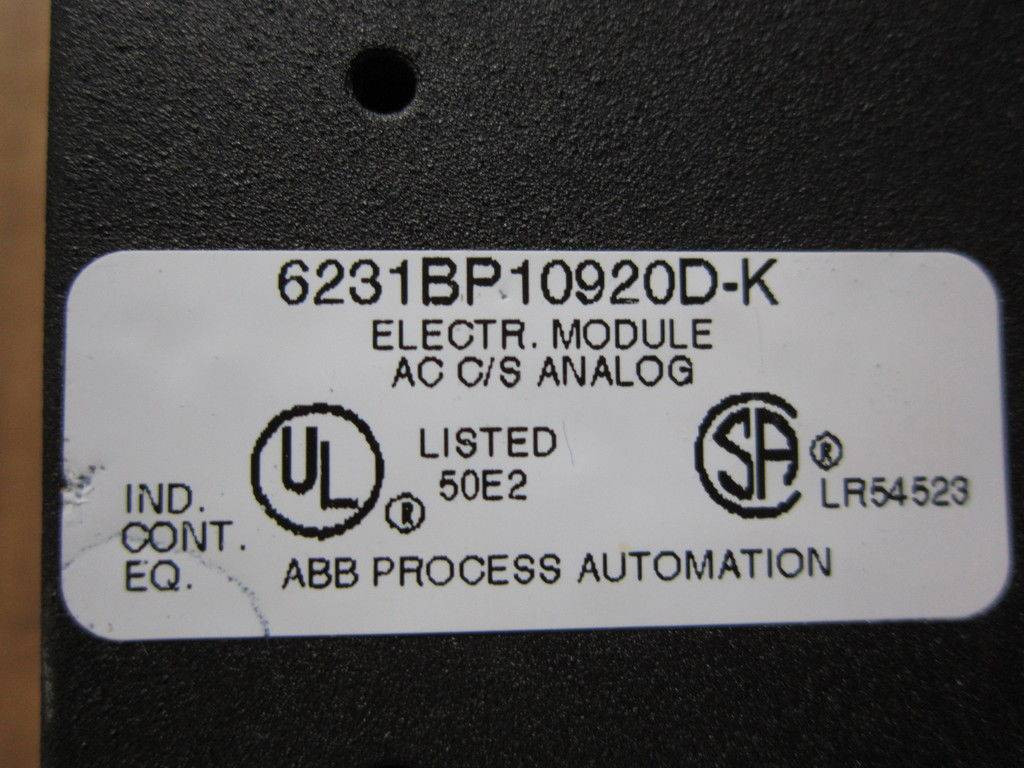 Taylor ABB MOD 300 6231BP10920D-K Input Output PLC Module 6231BP10910 (EBI4729-31)