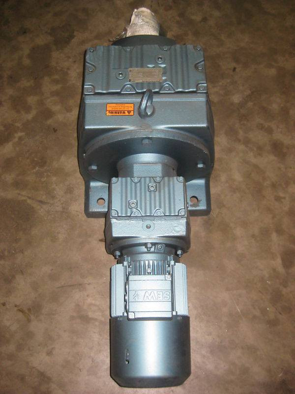 Sew Eurodrive R107R77D 2 HP Ratio:284 Gear Reducer NEW (EBI3644-1)