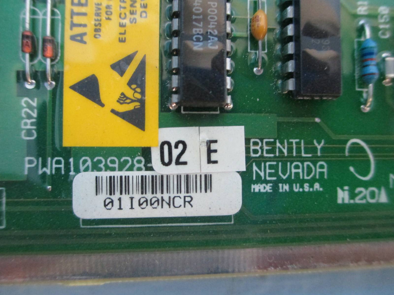 Bently Nevada 103928-02 Sampler Card TDXnet PLC Transient Data Interface 5160 (NP0008-5)