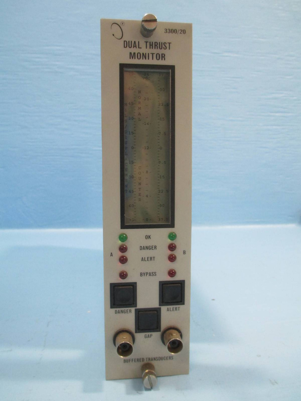Bently Nevada 3300/20-XX-XX-03-00-00 Dual Thrust Monitor 330020 75 mils 200 mV (NP0023-6)