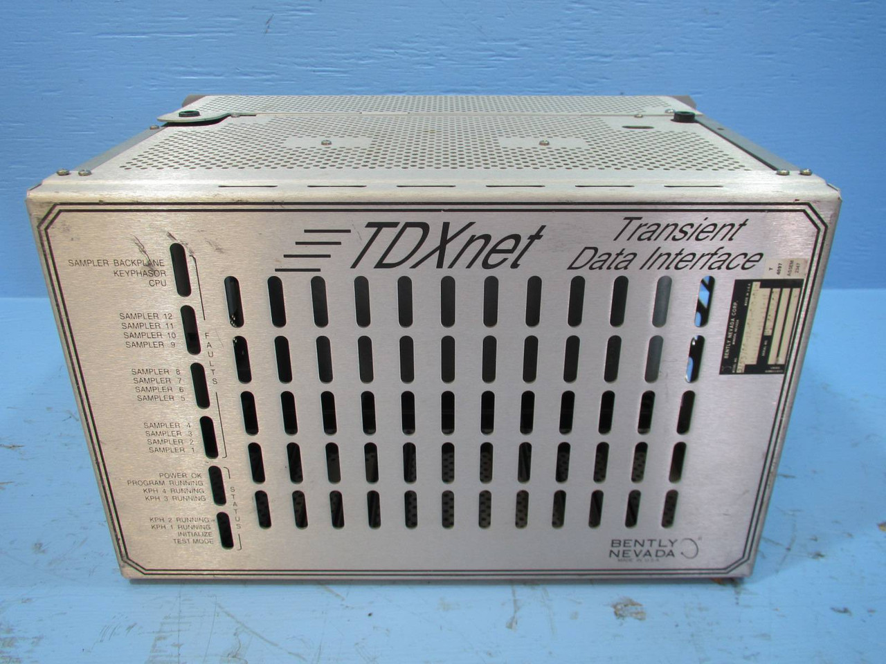 Bently Nevada 2155/00 TDXnet PLC Transient Data Interface Rack Chassis Cage TDIX (NP0030-1)