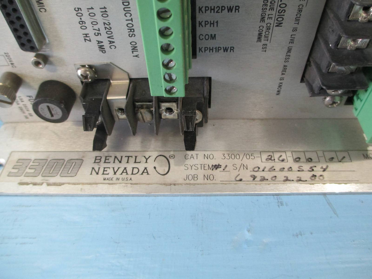 Bently Nevada 3300 System 12 Slot Rack 3300/05 Chassis 3300/05-26-00-01 87860-01 (NP0038-1)