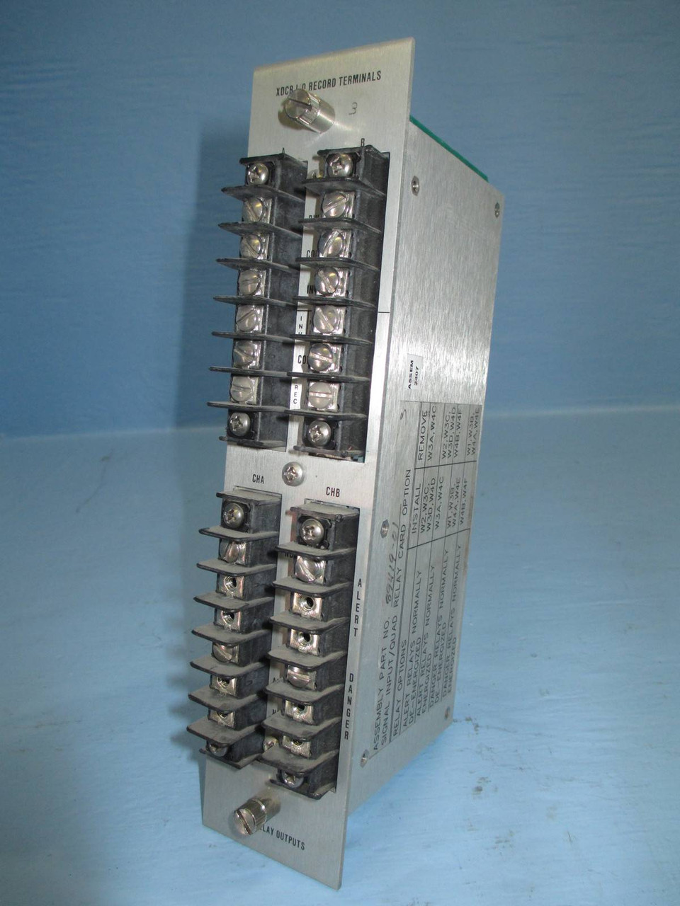 Bently Nevada 89419-01 83729-01 XDCR I/O Record Terminal 78599-06 PLC Relay Card (NP0040-21)