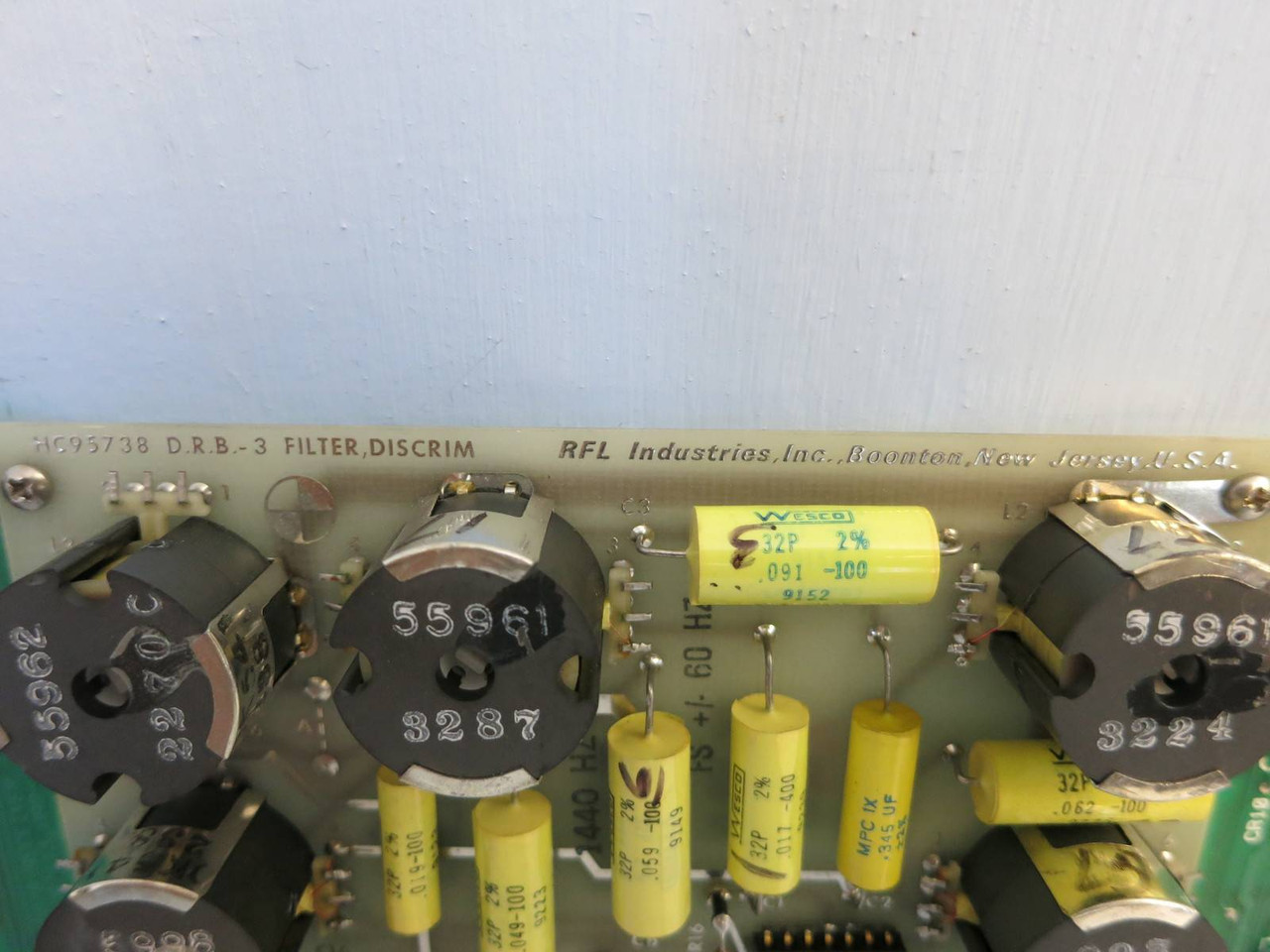 RFL Industries 67B Receiver D-101113 DRB-1 HC95738 D.R.B.-3 Filter , Discrim PLC (PM0085-2)