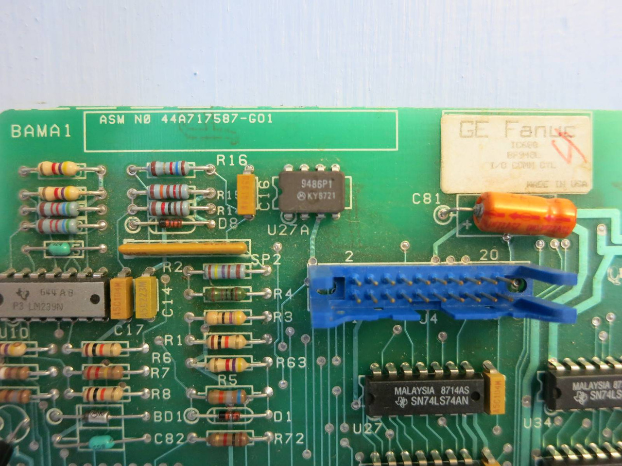 GE Fanuc IC600BF948 L I/O Comm Ctl PLC 44A717587-G01 R08 44A719299 IC600BF948L (PM0092-1)