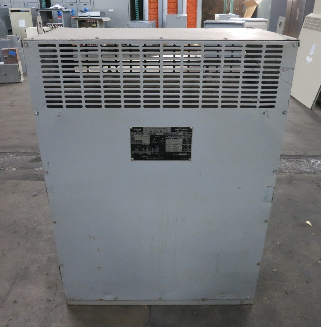 FPE 112.5 kVA 480 Delta to 208Y / 120 Volts 3 Phase Dry Type Transformer 208 Y V (PM0129-1)