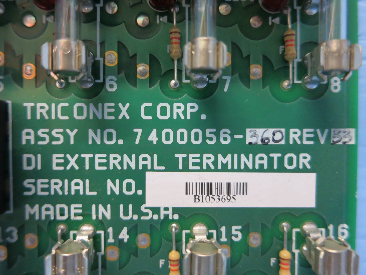 Triconex 2553-6 24V Digital Input PLC DI External Terminator 7400056-360 25536 (PM0156-3)