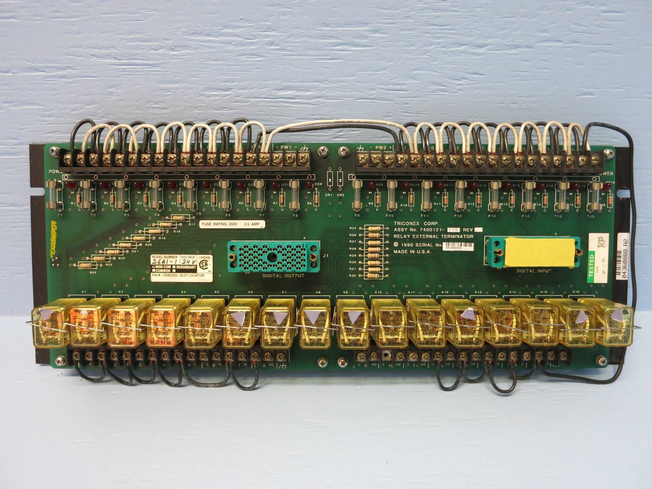 Triconex 2661-1 24V Relay External Terminator PLC 7400121-310 3000290-310 Board (PM0158-8)