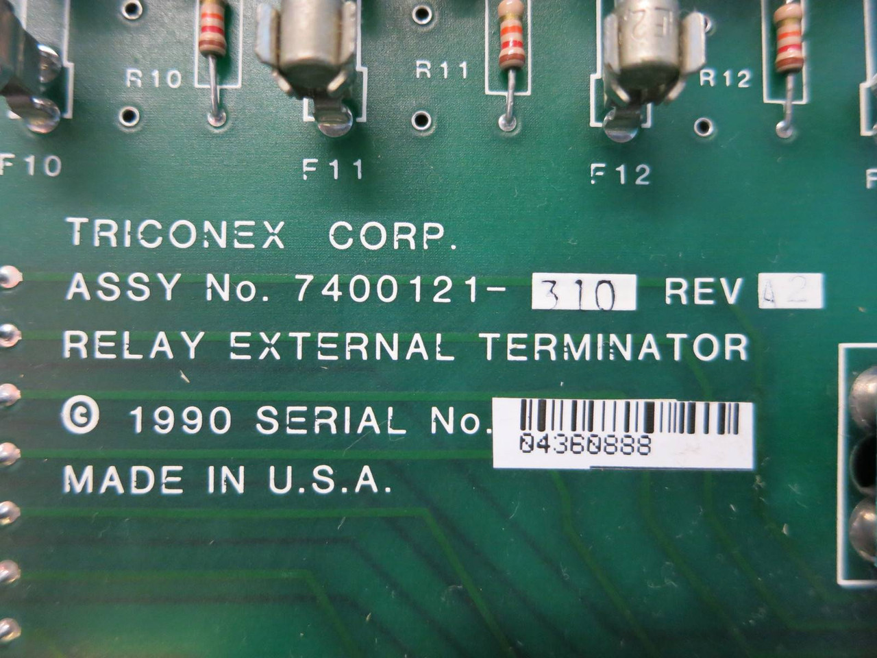 Triconex 2661-1 24V Relay External Terminator PLC 7400121-310 3000290-310 Board (PM0158-8)