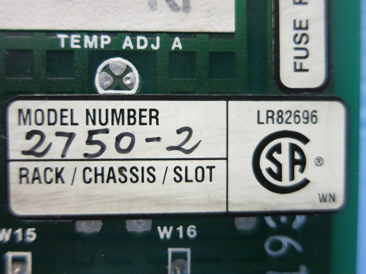 Triconex 2750-2 AI / TC Termination Panel PLC 7400061-210 27502 Circuit Board (PM0157-19)