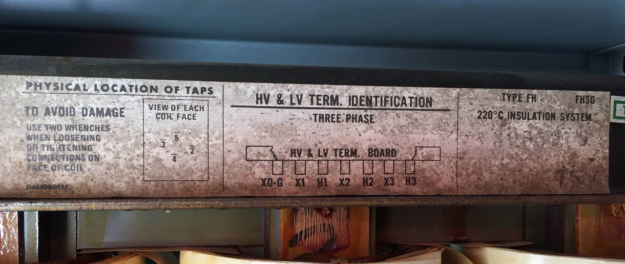 Federal Pacific 7.5 KVA 460 to 460Y/266 3PH Isolation Transformer FH7.5CFMD FPT (PM0174-3)