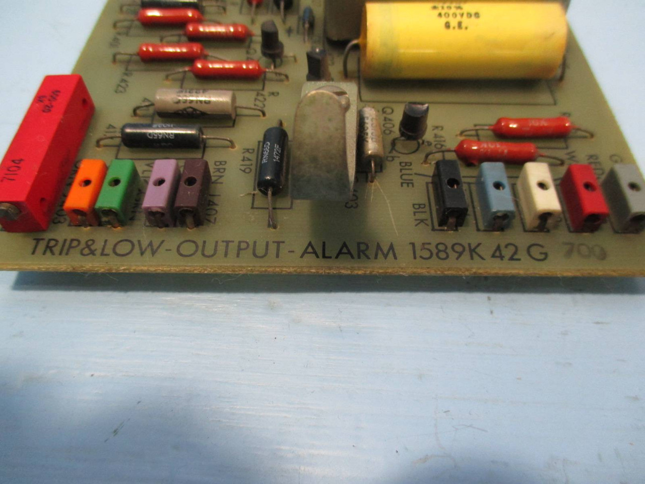 General Electric 1589K42G-700 GE Trip & Low Output Alarm PC Board PLC (TK0098-1)