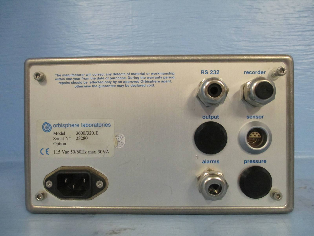 Orbisphere Laboratories Analyzer 3600/320.E Oxygen Controller Ozone Analyser (NP0116-3)
