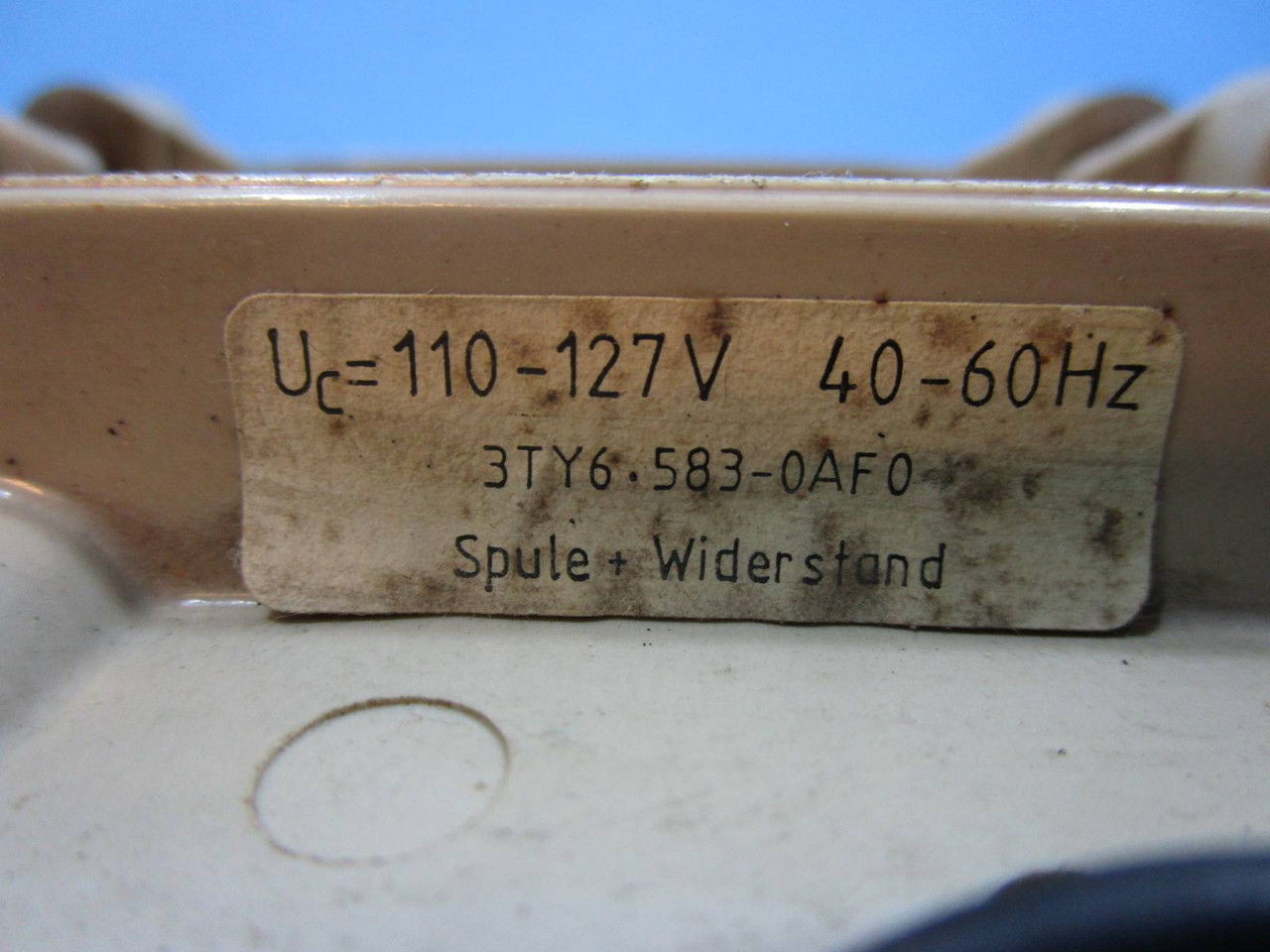 Siemens Coil 3TY6583-0AF0 110-127 V 60 Hz from 3TB5814-OA Sz 6 700 Amp Contactor (TK0153-1)