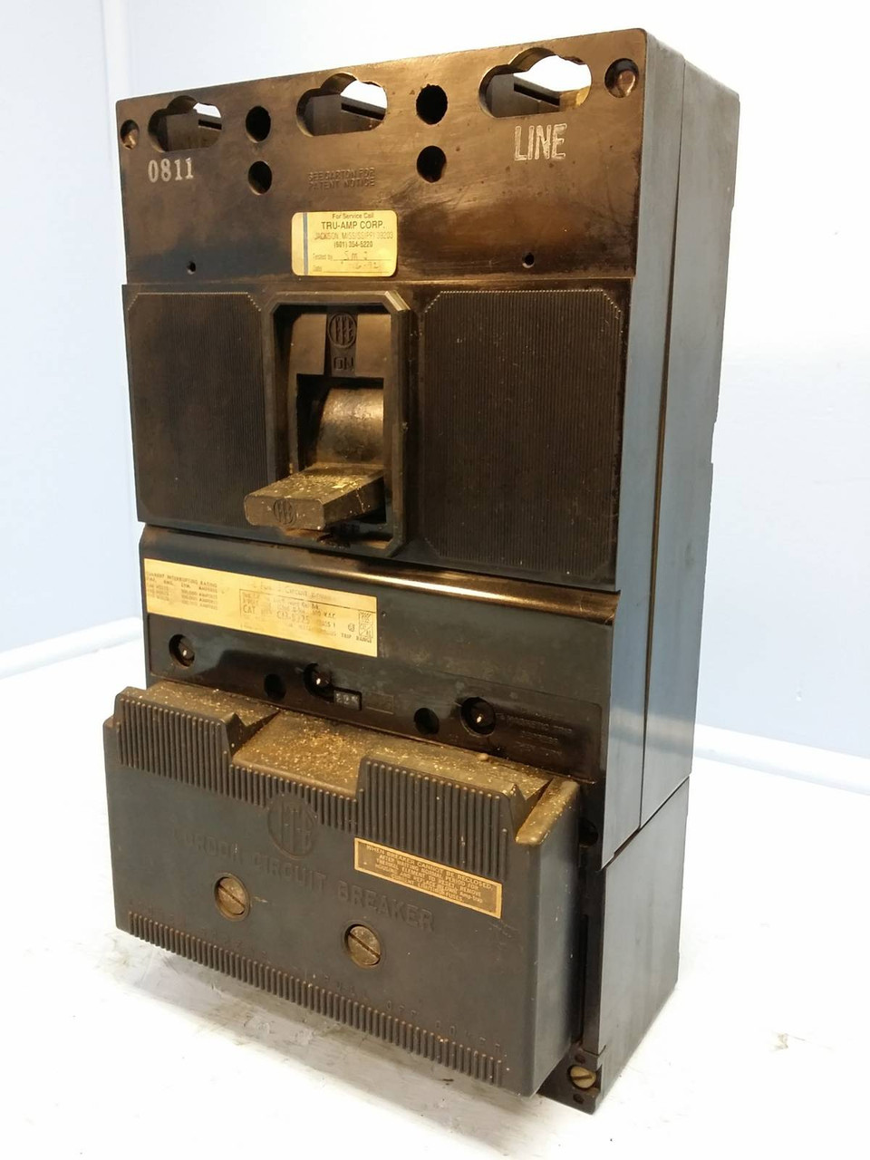 I-T-E CJ3-B225 225A Cordon Fused Circuit Breaker 225 Amp 100kA CJ3B225 ITE dirty (EM0178-7)